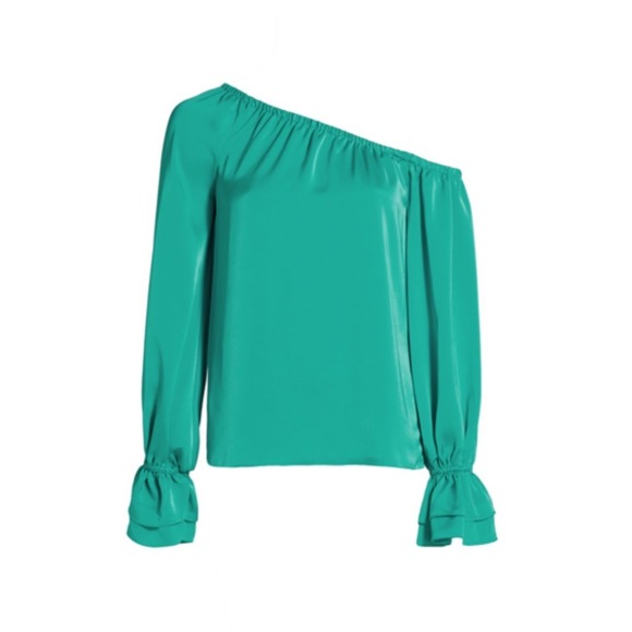 RAMY BROOK Murphy Off the shoulder Top In Oasis Women's Size Small NWT - Picture 2 of 8